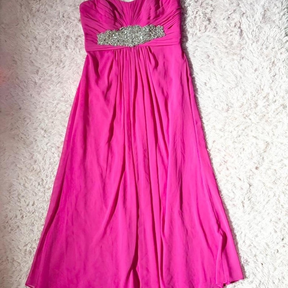 Hot Pink Whimsical Flowy Goddess Ethereal Homecoming Gown Womens 14 Barbie Core